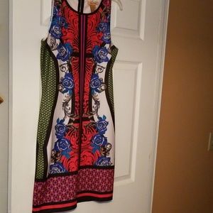 Multi-Colored Body Con Dress